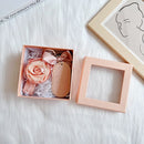 Valentine's Day Preserved Flower Leather Keychain: Romantic and Cute to Carry Around, Perfect for Gifting or Personal Use(BLACK)
