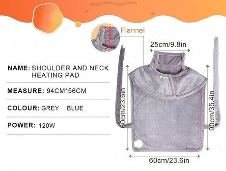 Neck Heating Cape: Smart Temperature Control, Warmth in an Instant.GREY
