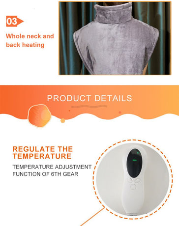 Neck Heating Cape: Smart Temperature Control, Warmth in an Instant.GREY