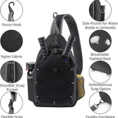 Features a dedicated paddle sleeve and a spacious main storage compartment for clothes, shoes, or gear.BLACK