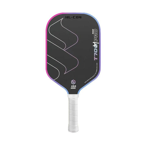 T700 Carbon Fiber Pickleball Paddle 16mm Core Lightweight Single Paddle with Polymer Honeycomb Core(BLACK+RED)