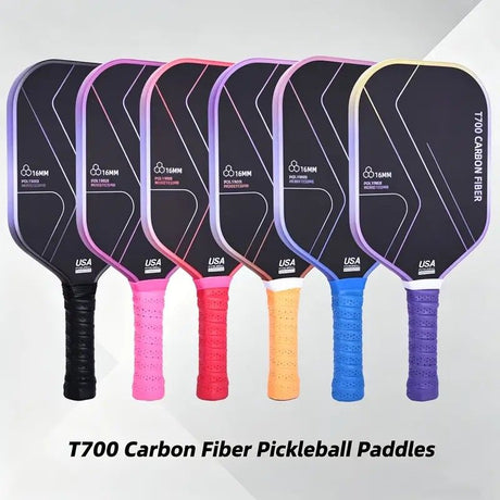 T700 Carbon Fiber Pickleball Paddle Set (2 Pack): 8.0oz Lightweight Widebody Design, Ideal for Beginners & Seniors（BLACK)