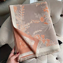 Bohemian-style Faux Cashmere Shawl Scarf, Soft, Warm, and Stylish for Autumn and Winter(PINK)