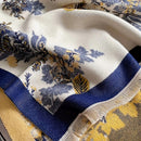 Bohemian-style Faux Cashmere Shawl Scarf, Soft, Warm, and Stylish for Autumn and Winter(NAVY BLUE))