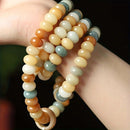 108 Bodhi Root Bracelet, 8mm Sutra-Worn Multi-Loop Long Beads, Zen Meditation Buddhist Prayer Beads