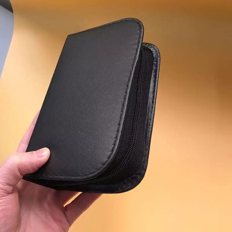 7-in-1 Travel Case Black and Neutral Shoe Brush Cleaning Kit
