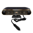 Winter Car Must-Have: 3-Second Heat, 360° Defrost, Safe Plug & Go Mini Heater(Black gold）