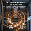 Winter Car Must-Have: 3-Second Heat, 360° Defrost, Safe Plug & Go Mini Heater（Black silver）