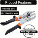 Multi-Angle Cutting Shear, Woodworking Precision Tool, 135-Degree Adjustable, Imported Steel, DIY & Trim Finishing Tool