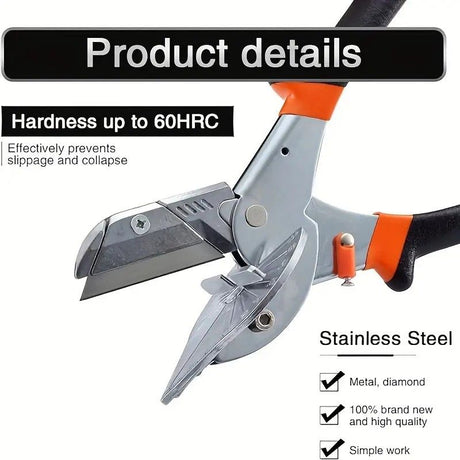 Multi-Angle Cutting Shear, Woodworking Precision Tool, 135-Degree Adjustable, Imported Steel, DIY & Trim Finishing Tool