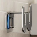 2-Pack Gun Gray No-Drill Slipper Rack, Space-Saving Wall Storage, Ideal for Dry & Tidy Bathrooms