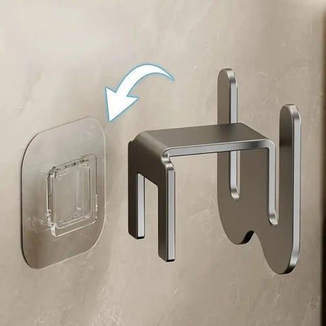 2-Pack Gun Gray No-Drill Slipper Rack, Space-Saving Wall Storage, Ideal for Dry & Tidy Bathrooms