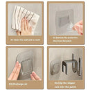 2-Pack Gun Gray No-Drill Slipper Rack, Space-Saving Wall Storage, Ideal for Dry & Tidy Bathrooms