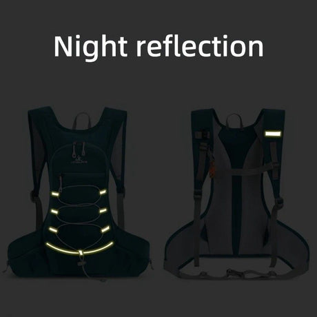 Lightweight Trail Running Hydration Backpack, Cycling Hiking Mountaineering Backpack, Night-Reflective Breathable Design(Lake green)