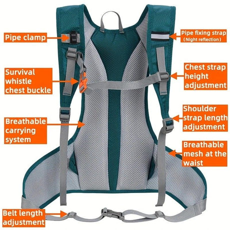 Lightweight Trail Running Hydration Backpack, Cycling Hiking Mountaineering Backpack, Night-Reflective Breathable Design(BLUE)
