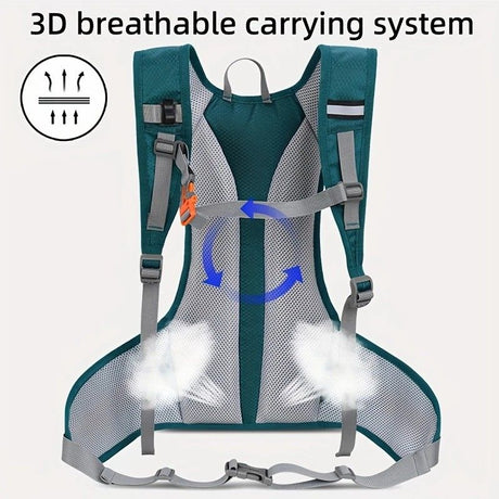 Lightweight Trail Running Hydration Backpack, Cycling Hiking Mountaineering Backpack, Night-Reflective Breathable Design(GREY)