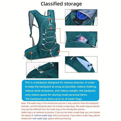 Lightweight Trail Running Hydration Backpack, Cycling Hiking Mountaineering Backpack, Night-Reflective Breathable Design(ORANGE)