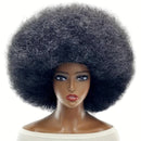 70s Fun Big Elastic Fluffy Afro Wig - High-quality Synthetic Short Curly Twisted Braid Wig for Cosplay and Daily Parties - Premium Fashion Wig（purple)