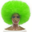 70s Fun Big Elastic Fluffy Afro Wig - High-quality Synthetic Short Curly Twisted Braid Wig for Cosplay and Daily Parties - Premium Fashion Wig（azure)