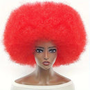 70s Fun Big Elastic Fluffy Afro Wig - High-quality Synthetic Short Curly Twisted Braid Wig for Cosplay and Daily Parties - Premium Fashion Wig（azure)