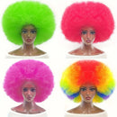 70s Fun Big Elastic Fluffy Afro Wig - High-quality Synthetic Short Curly Twisted Braid Wig for Cosplay and Daily Parties - Premium Fashion Wig（azure)