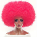 70s Fun Big Elastic Fluffy Afro Wig - High-quality Synthetic Short Curly Twisted Braid Wig for Cosplay and Daily Parties - Premium Fashion Wig（azure)