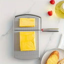 Stainless steel multi-function slicer, precise for even slicing, silicone suction cup for anti-slip stability, sharp blade for smooth cutting, a practical kitchen and baking tool