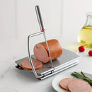 Stainless steel multi-function slicer, precise for even slicing, silicone suction cup for anti-slip stability, sharp blade for smooth cutting, a practical kitchen and baking tool