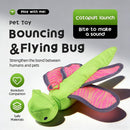 Bouncy Flying Bug (Captain Dragonfly) Pet Interactive Toy: Launch and Sound Effects with 360° Rotation, Bite-Resistant Oxford Fabric for Fun Between Pets and Owners