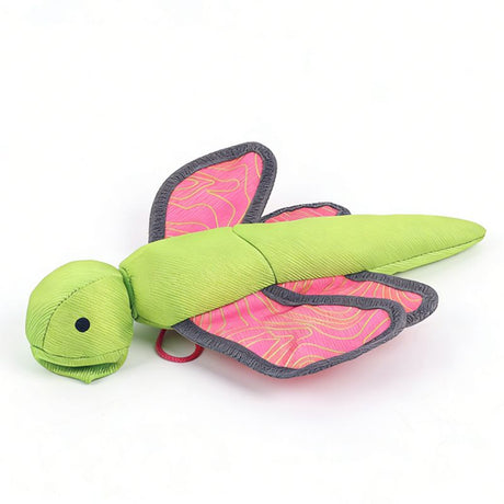Bouncy Flying Bug (Captain Dragonfly) Pet Interactive Toy: Launch and Sound Effects with 360° Rotation, Bite-Resistant Oxford Fabric for Fun Between Pets and Owners