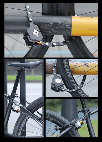 Best-selling Baota Folding Lock Alloy Steel Anti-Hydraulic Cutting 840mm Extended Chain Waterproof & Rustproof Portable Lock  Universal Anti-Theft Device for Bicycles, E-Bikes & Motorcycles