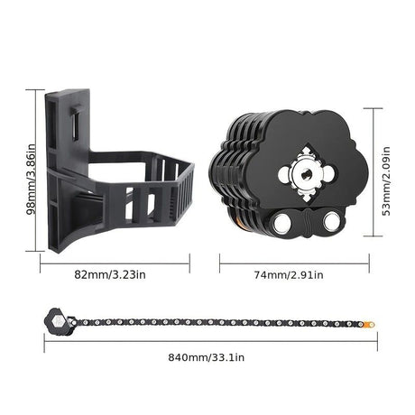 Best-selling Baota Folding Lock Alloy Steel Anti-Hydraulic Cutting 840mm Extended Chain Waterproof & Rustproof Portable Lock  Universal Anti-Theft Device for Bicycles, E-Bikes & Motorcycles
