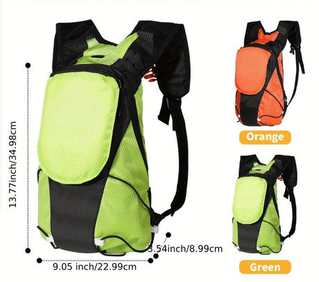5L Backpack with USB Charging & Smart LED Turn Signals, Lightweight Nylon Commuter Cycling Bag, Safety Reflective Design.Kelly