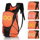 5L Backpack with USB Charging & Smart LED Turn Signals, Lightweight Nylon Commuter Cycling Bag, Safety Reflective Design.Kelly