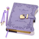 Heart-shaped lock diary with pen, lock & key. B6, 360 pages, garden style for all genders. One key locks your secret — a perfect gift for any occasion./pink