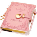 Heart-shaped lock diary with pen, lock & key. B6, 360 pages, garden style for all genders. One key locks your secret — a perfect gift for any occasion./purple