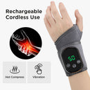 Electric Wrist Heating Massager - Infrared Heat Therapy + Vibration Massage, Rechargeable & Temperature Adjustable