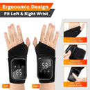 Heated Wrist Massager with Infrared Therapy - 3 Heat & 3 Vibration Levels, Rechargeable, Ergonomic Design