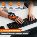 Heated Wrist Massager with Infrared Therapy - 3 Heat & 3 Vibration Levels, Rechargeable, Ergonomic Design