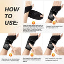 Heated Wrist Massager with Infrared Therapy - 3 Heat & 3 Vibration Levels, Rechargeable, Ergonomic Design
