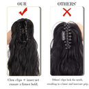Water wave curly hair clip-in ponytail wig, made of high-heat-resistant synthetic material. Perfect for daily wear to add volume, ideal for holiday celebrations and Halloween parties.（Mixed color 18H613）