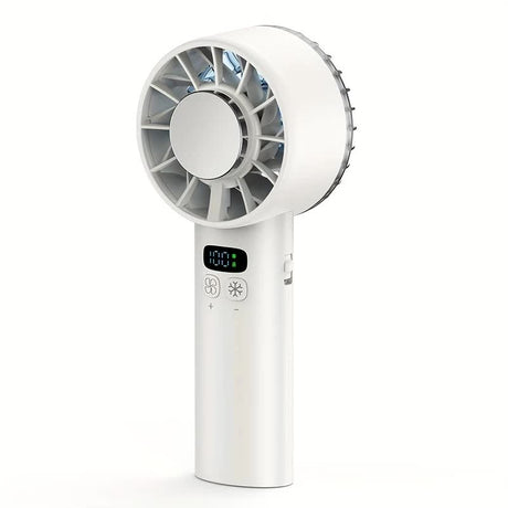 White Hurricane Ice-Bag High-Speed Fan｜100-Speed Adjustable, Second-Level Cooling, Lightweight and Portable Summer Travel Essential