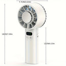 White Hurricane Ice-Bag High-Speed Fan｜100-Speed Adjustable, Second-Level Cooling, Lightweight and Portable Summer Travel Essential