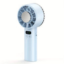 White Hurricane Ice-Bag High-Speed Fan｜100-Speed Adjustable, Second-Level Cooling, Lightweight and Portable Summer Travel Essential
