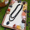Vintage Double-Layer Hand-Strung Turquoise Necklace, Bohemian-Style Crackle Pendant for Protection and Elegance