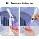 2-in-1 Nail Lamp: Handheld & Stand, 6-LED Fast Dry, Type-C Fast Charge, Smart Timer, Home/Travel DIY Nail Art Essential