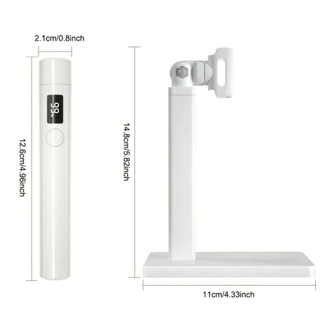 2-in-1 Nail Lamp: Handheld & Stand, 6-LED Fast Dry, Type-C Fast Charge, Smart Timer, Home/Travel DIY Nail Art Essential