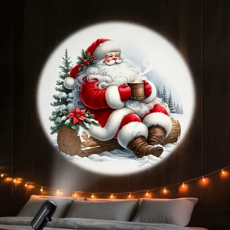 Christmas LED Projection Night Light | Six-Pattern Ambiance Projection Lamp, Plug-and-Play USB Lights Up a Healing Fairy-Tale Night