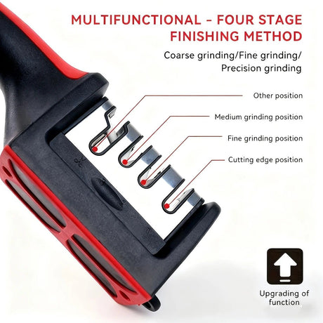Four - stage Professional Knife Sharpener - High - precision Sharpening Stones (Diamond and Ceramic Sharpening Stones), with Anti - slip Handle - Easy to Use, Quick Sharpening, Durable Performance