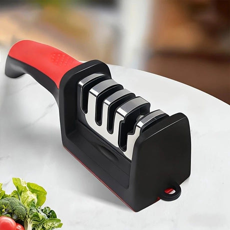 Four - stage Professional Knife Sharpener - High - precision Sharpening Stones (Diamond and Ceramic Sharpening Stones), with Anti - slip Handle - Easy to Use, Quick Sharpening, Durable Performance